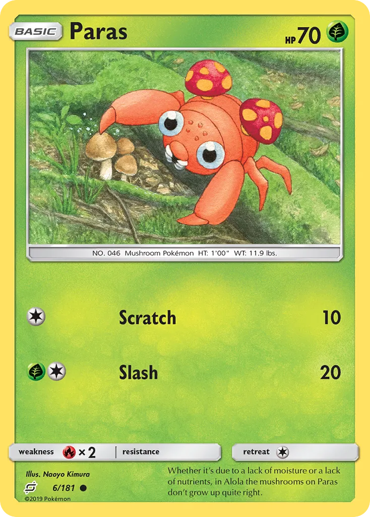 2019 Team Up Paras Common #006/181 Common card image