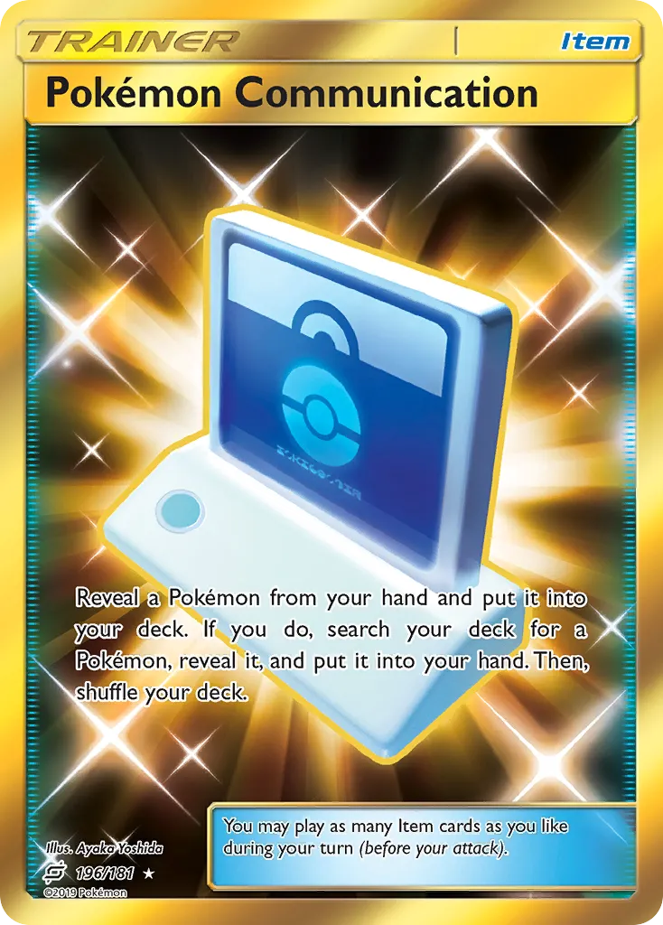 2019 Team Up Pokémon Communication #152B/181 Uncommon card image