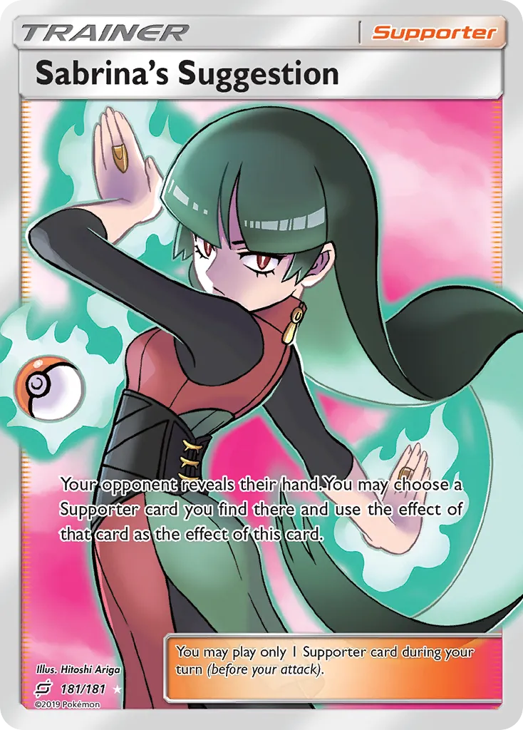 2019 Team Up Sabrina's Suggestion #181/181 Rare Ultra card image
