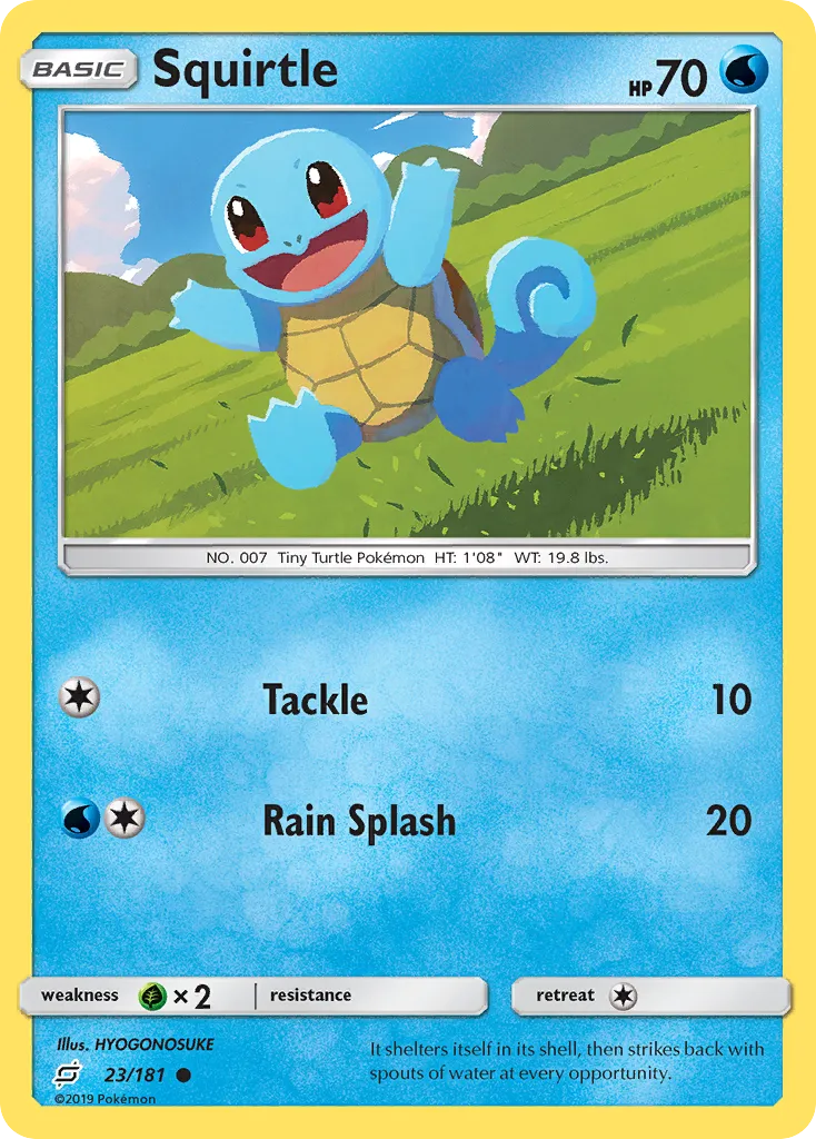 2019 Team Up Squirtle #023/181 Common card image