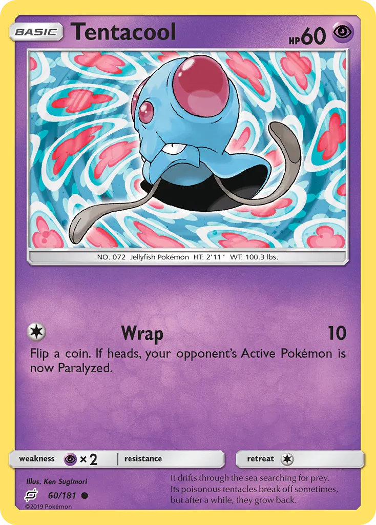 2019 Team Up Tentacool Common #060/181 Common card image