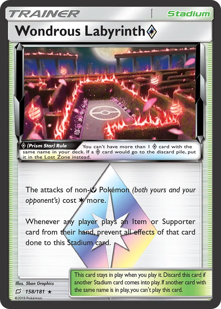 2019 Team Up Wondrous Labyrinth ◇ Rare Prism Star #158/181 Rare Prism Star card image