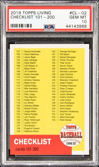 2019 Topps 101-200 Living #Cl-02 card image
