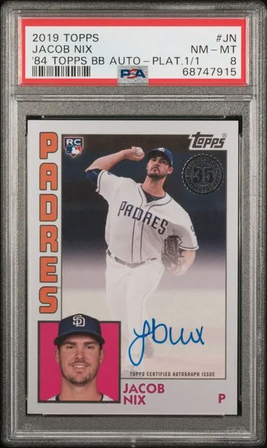 2019 Topps '1984 Topps Baseball Autographs' Platinum Jacob Nix #no-number card image