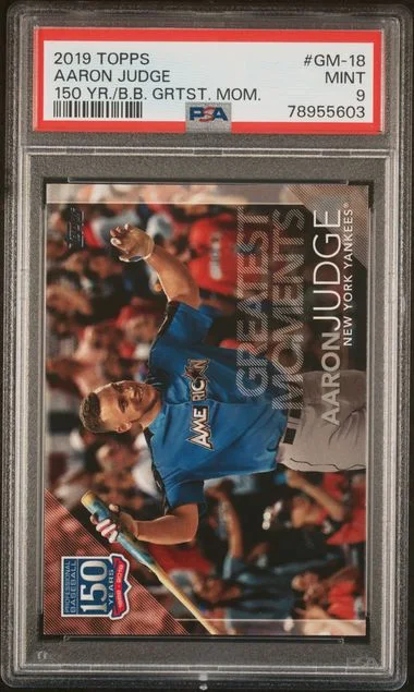 2019 Topps Aaron Judge 150 Years Of Baseball Greatest Moments #GM-18 card image