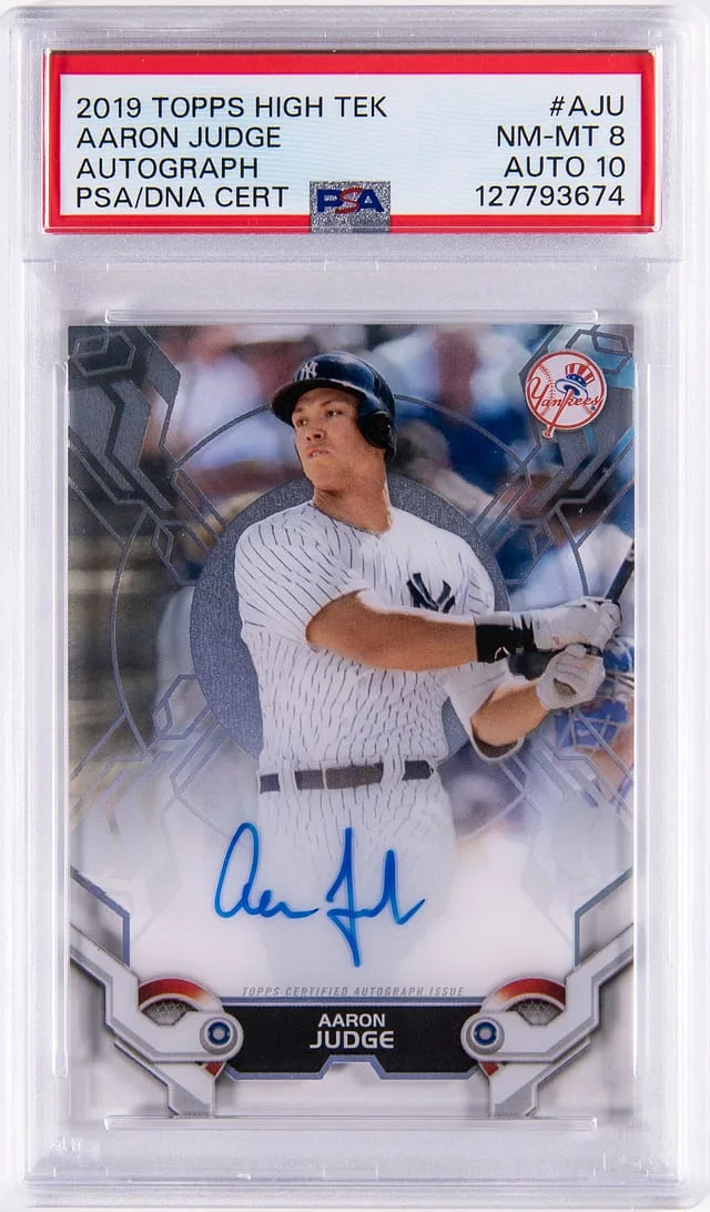 2019 Topps Aaron Judge High Tek Autograph #HTA-AJU card image