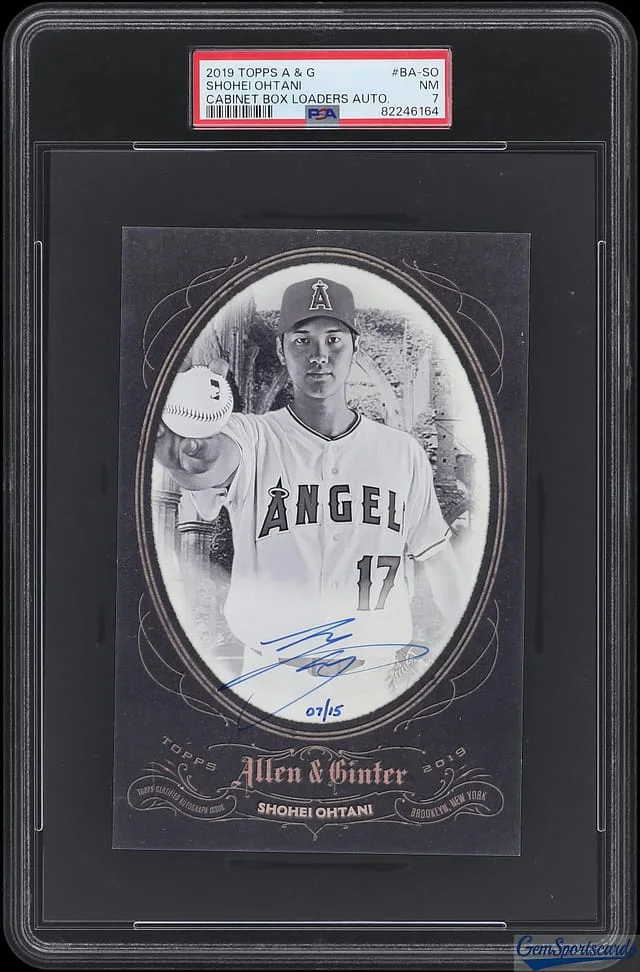 2019 Topps Allen & Ginter Shohei Ohtani Cabinet Box Loaders Autograph #BA-SO card image