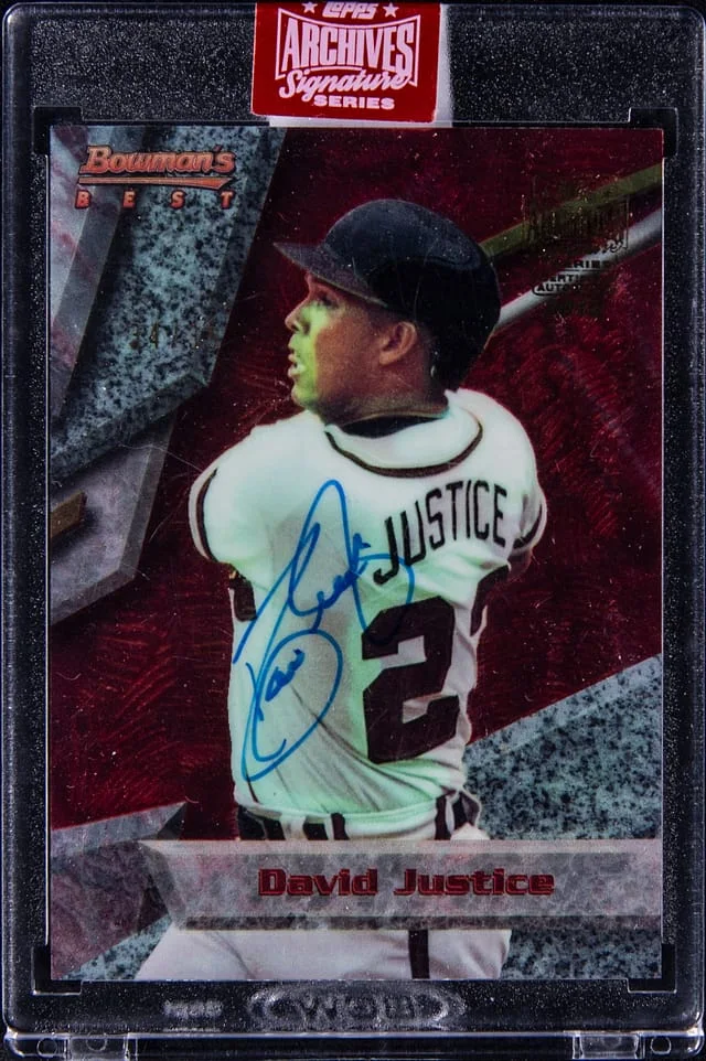 2019 Topps Archives David Justice Signature 1994 Bowman's Best #63 card image