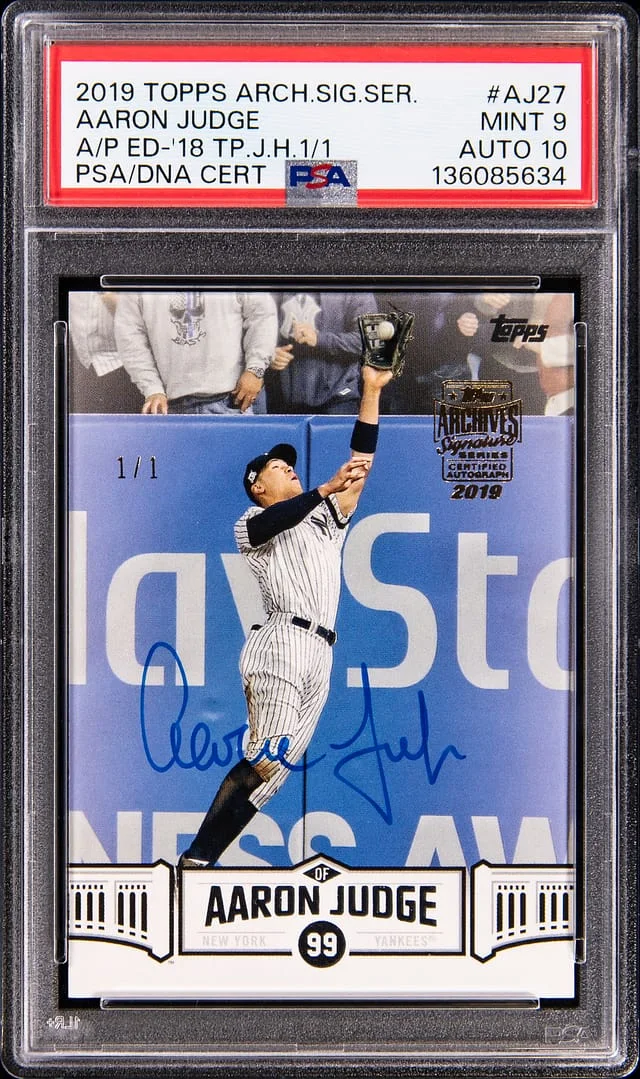 2019 Topps Archives Signature Series Aaron Judge Active Players Edition '18 Topps Highlights #AJ-27 card image
