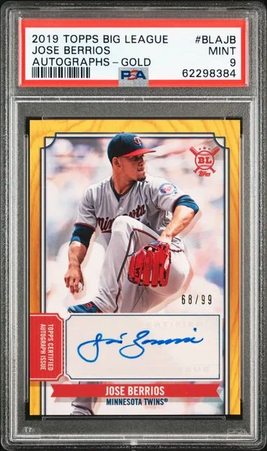 2019 Topps Big League Autographs Gold Blajb Jose Berrios #no-number card image