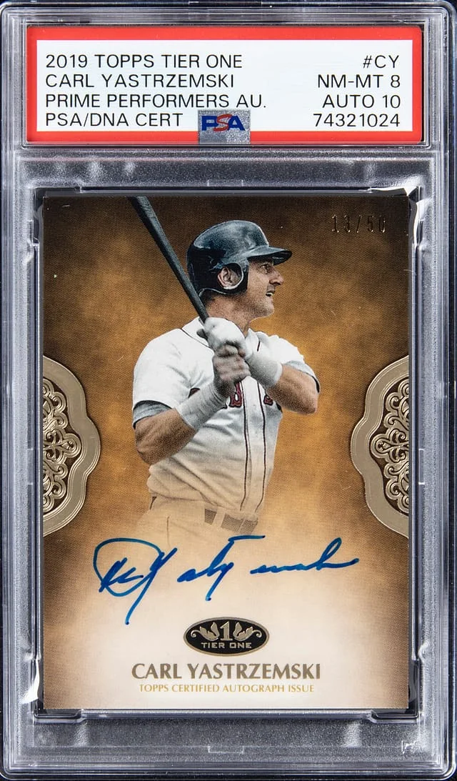 2019 Topps Carl Yastrzemski Tier One Prime Performers Autograph #PPA-CI card image