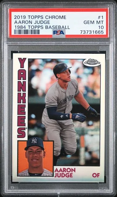 2019 Topps Chrome Aaron Judge 1984 Topps Baseball #1 card image