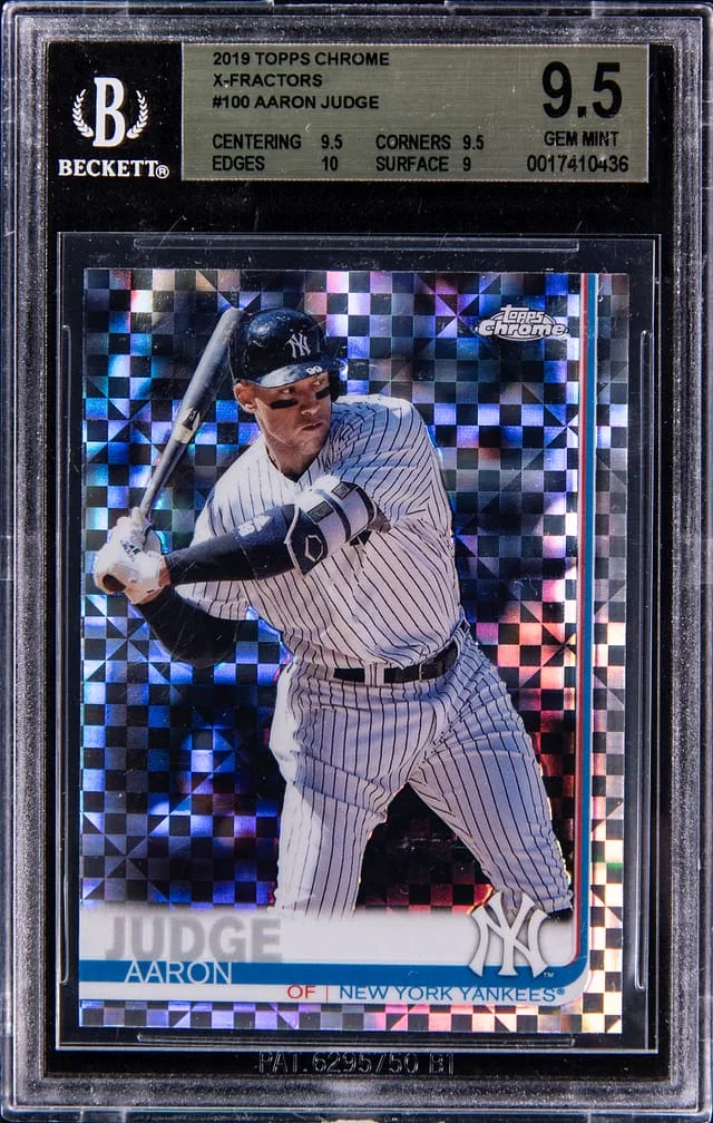 2019 Topps Chrome Aaron Judge X-Fractors #100 card image