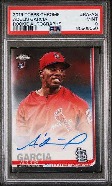 2019 Topps Chrome Adolis Garcia Autograph #RA-AG card image