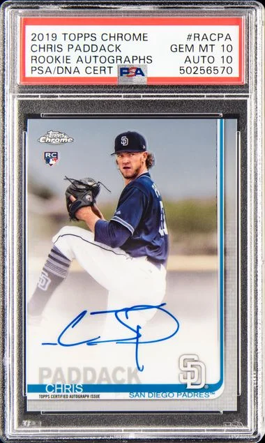 2019 Topps Chrome Autographs Ra-Cpa Chris Paddack #no-number card image