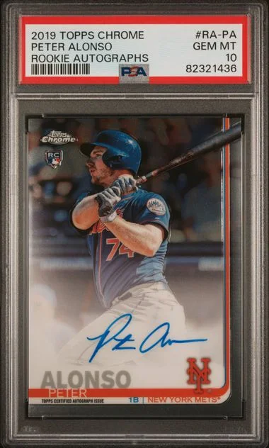 2019 Topps Chrome Autographs Ra-Pa Peter Alonso #no-number card image
