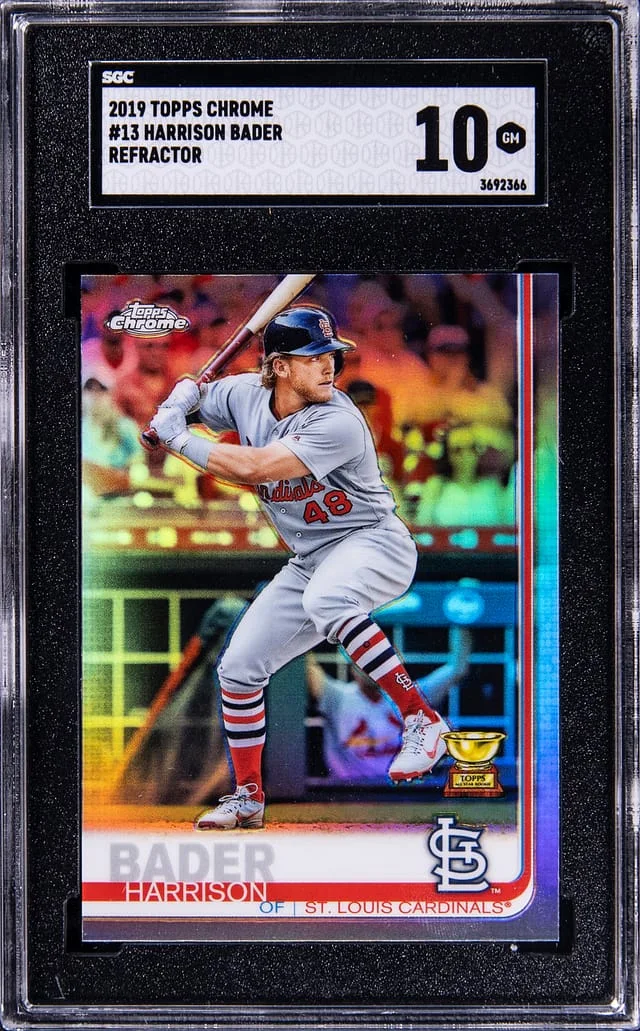 2019 Topps Chrome Harrison Bader Refractor #13 card image