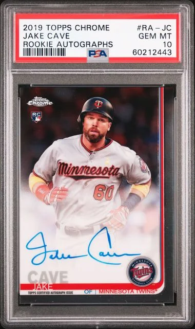 2019 Topps Chrome Jake Cave Autograph #RA-JC card image