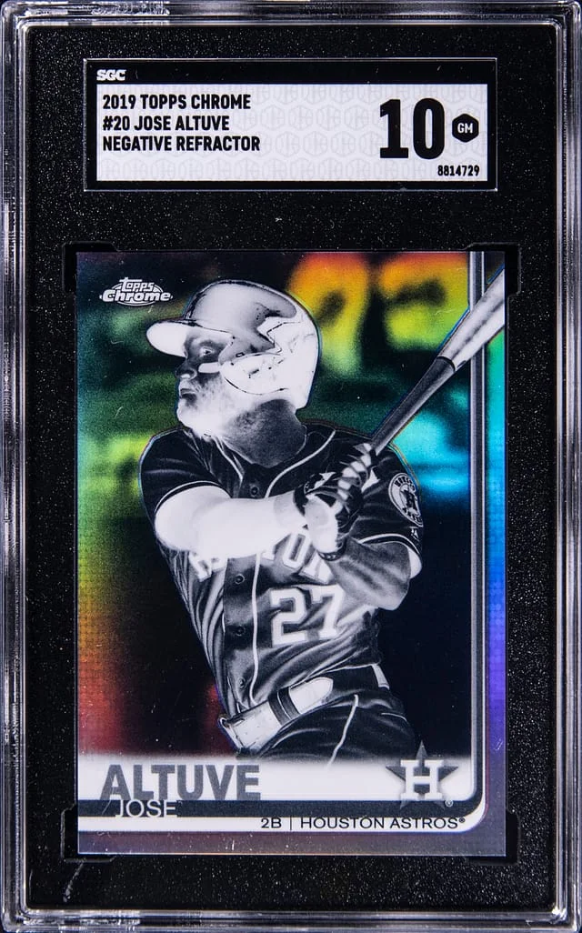 2019 Topps Chrome Jose Altuve Negative Refractor #20 card image