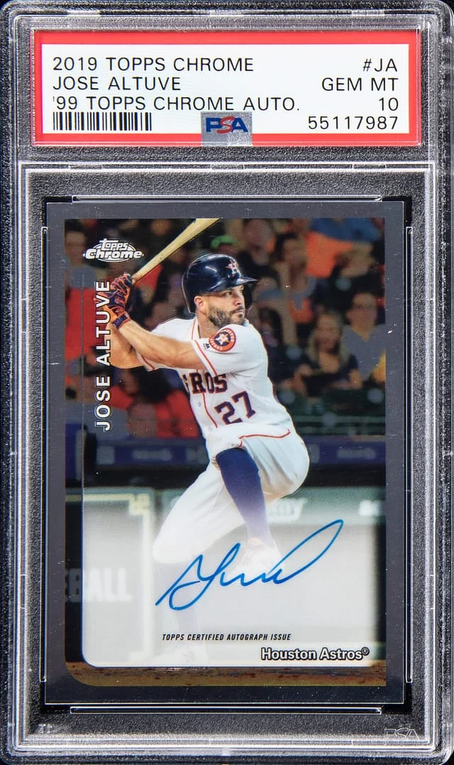 2019 Topps Chrome Jose Altuve 99 Topps Chrome Autograph #JA card image