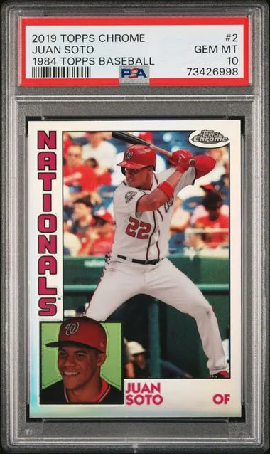 2019 Topps Chrome Juan Soto 1984 Topps Baseball #2 card image