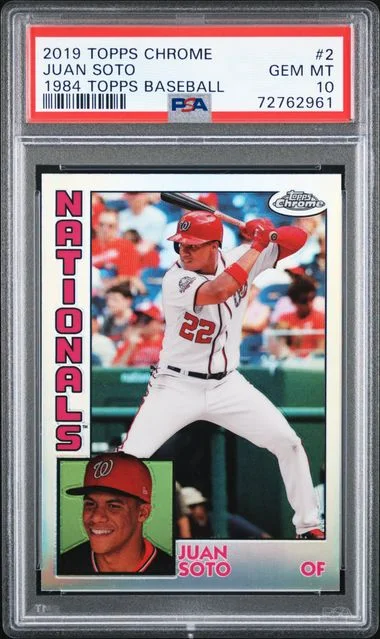 2019 Topps Chrome Juan Soto 84 Topps Design #84TC-2 card image