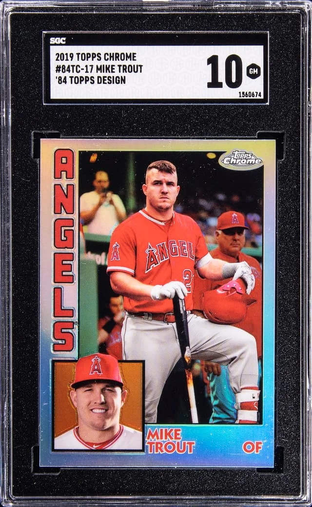 2019 Topps Chrome Mike Trout 1984 Topps Design #84TC-17 card image