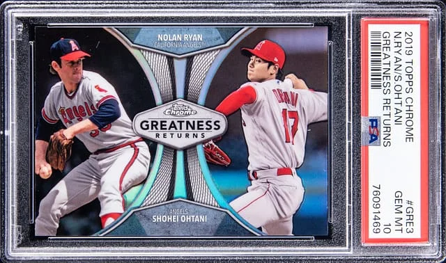 2019 Topps Chrome Nolan Ryan, Shohei Ohtani Greatness Returns #GRE3 card image