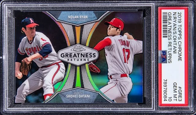 2019 Topps Chrome Nolan Ryan/Shohei Ohtani Greatness Returns #GRE-3 card image
