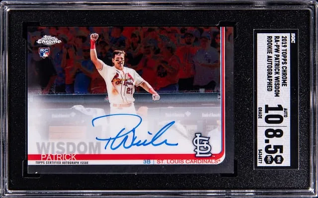 2019 Topps Chrome Patrick Wisdom Autographed #RA-PW card image