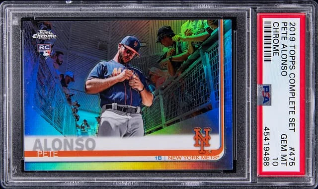 2019 Topps Chrome Pete Alonso Complete Set Chrome #475 card image