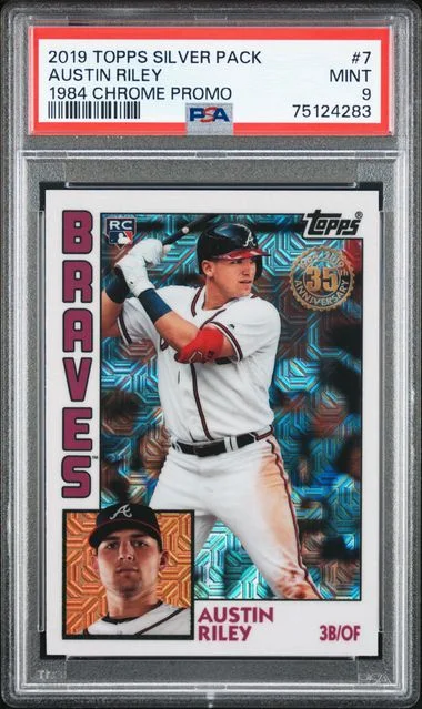2019 Topps Chrome Promo 7 Austin Riley Silver Pack #1984 card image