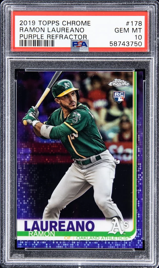 2019 Topps Chrome Ramon Laureano Purple Refractor #178 card image