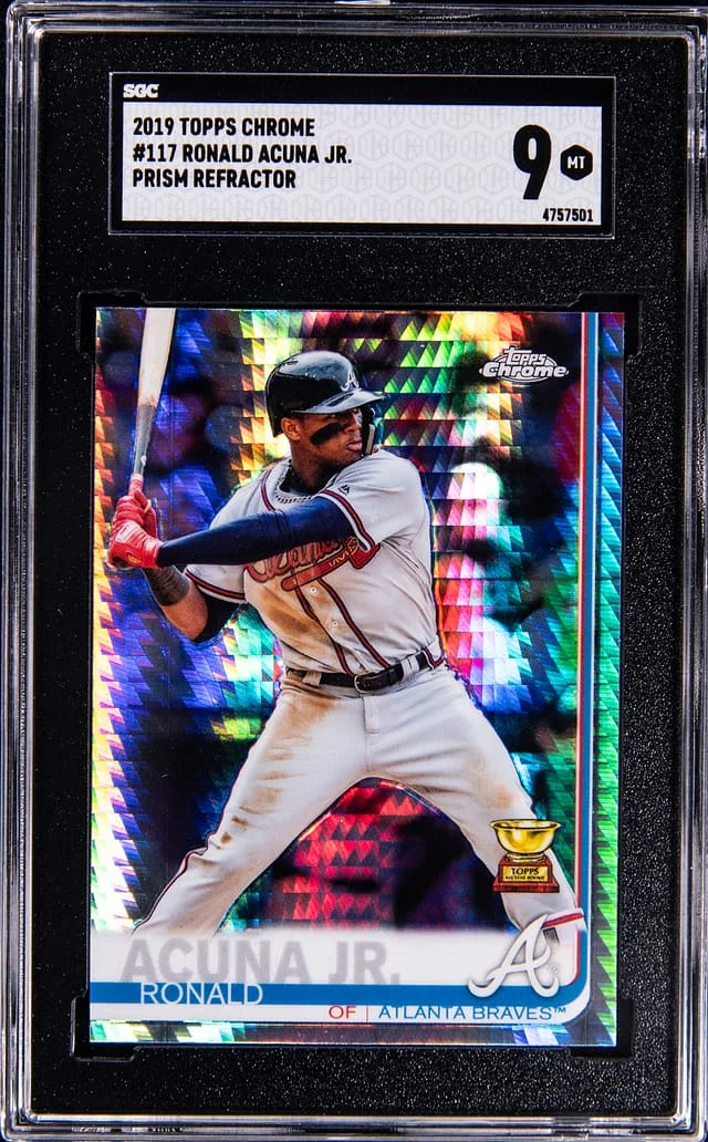 2019 Topps Chrome Ronald Acuna Jr. Prism Refractor #117 card image