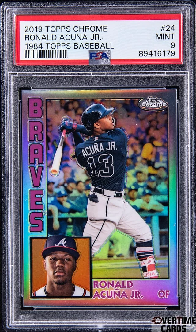 2019 Topps Chrome Ronald Acuna Jr. 1984 Topps Baseball #24 card image