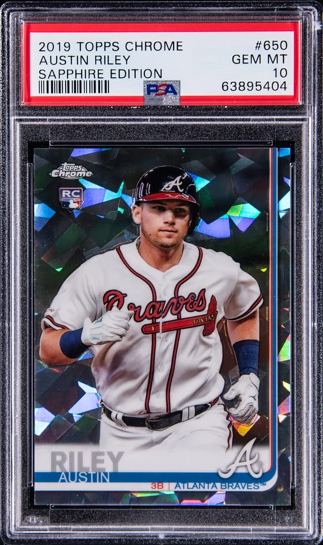 2019 Topps Chrome Sapphire Edition Austin Riley #650 card image