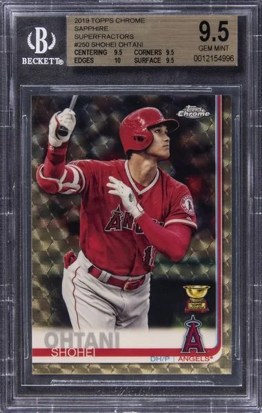 2019 Topps Chrome Sapphire Edition Shohei Ohtani Purple Refractor #250 card image