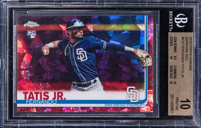 2019 Topps Chrome Sapphire Fernando Tatis Jr. Red #410 card image
