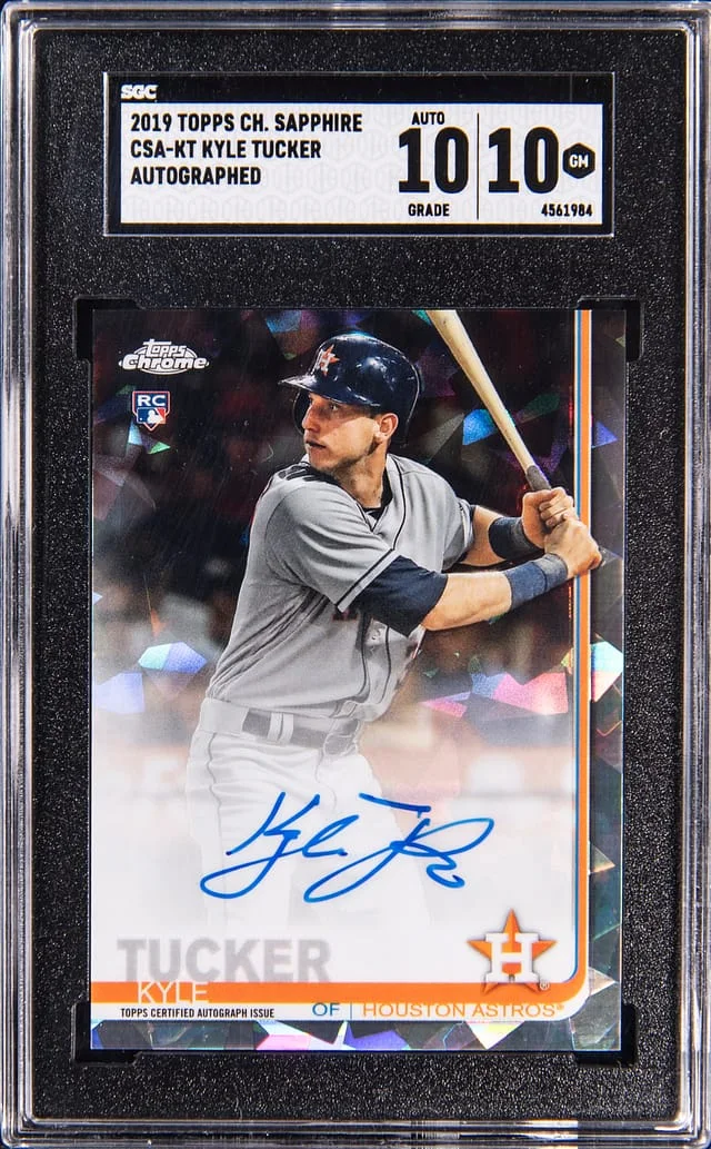2019 Topps Chrome Sapphire Kyle Tucker Autograph #CSA-KT card image