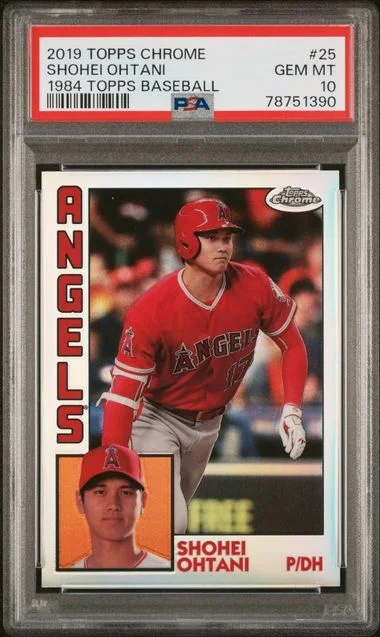 2019 Topps Chrome Shohei Ohtani 1984 Topps Baseball #25 card image