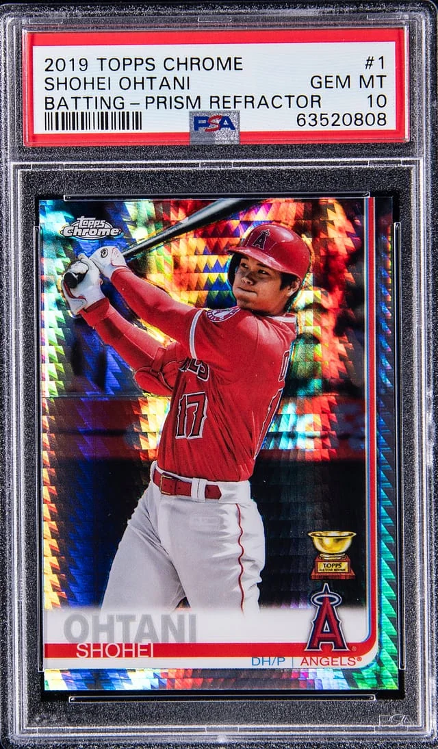 2019 Topps Chrome Shohei Ohtani (Batting) Prism Refractor #1 card image