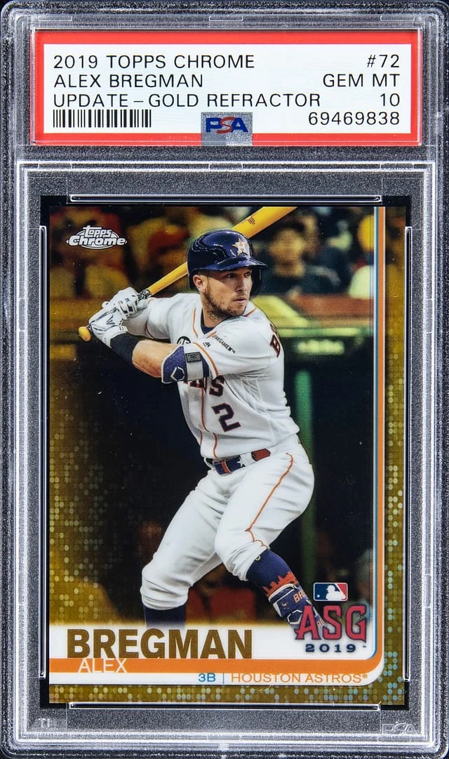 2019 Topps Chrome Update Alex Bregman Gold Refractor #72 card image