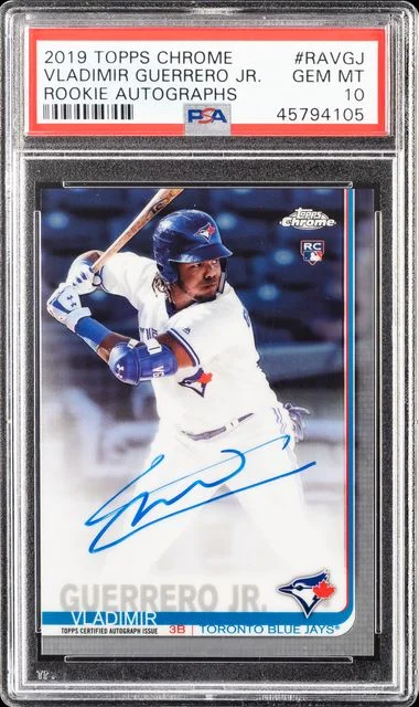 2019 Topps Chrome Vladimir Guerrero Jr. Autograph #RA-VGJ card image
