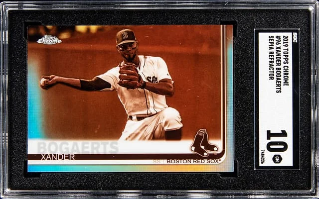 2019 Topps Chrome Xander Bogaerts Sepia Refractor #96 card image