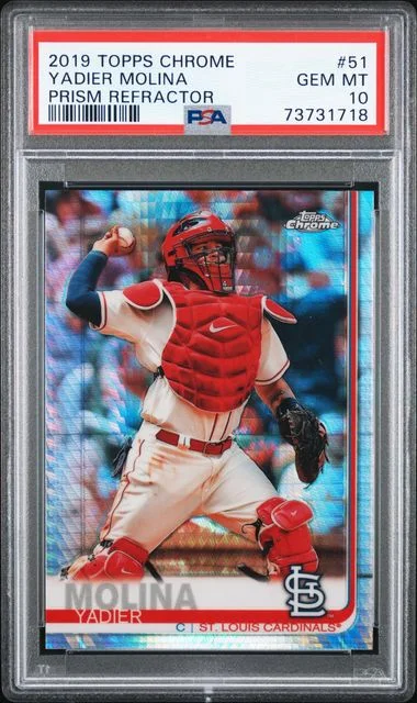 2019 Topps Chrome Yadier Molina Prism Refractor #51 card image
