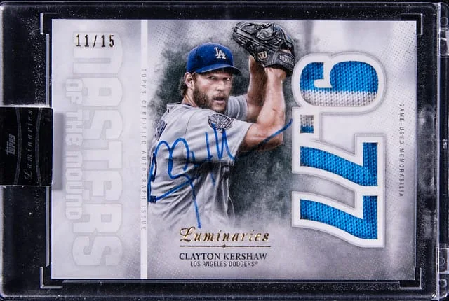 2019 Topps Clayton Kershaw Luminaries Masters of the Mound #MOMAP-CK card image
