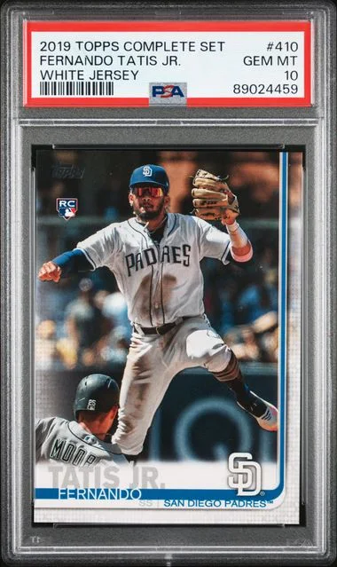 2019 Topps Complete Set Fernando Tatis Jr Chrome Gold Refractor #410 card image
