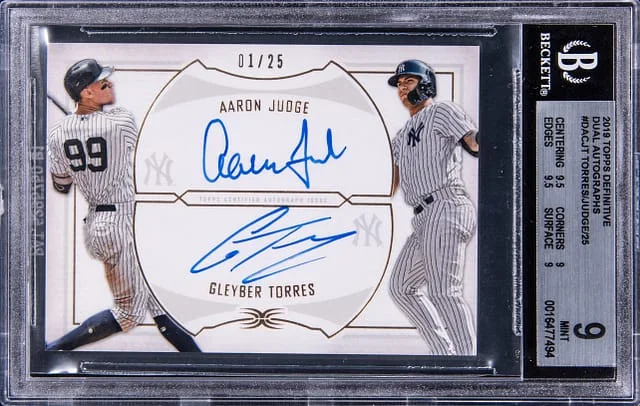 2019 Topps Definitive Dual #no-number card image