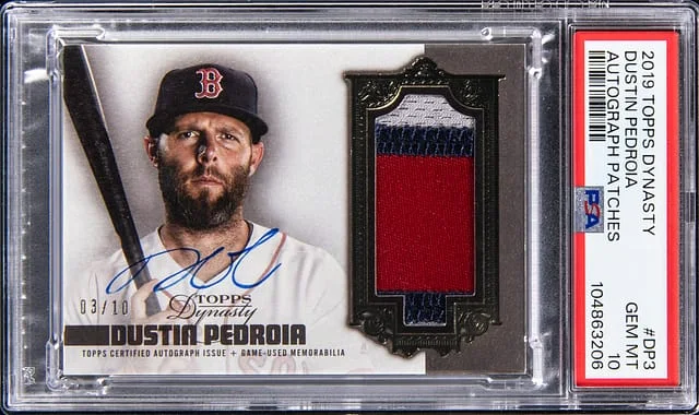 2019 Topps Dynasty Dustin Pedroia Autograph Patches #DP3 card image