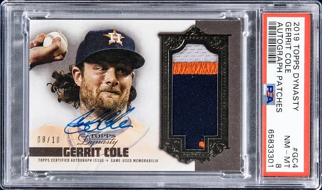 2019 Topps Dynasty Gerrit Cole Autograph Patches #DAP-GC4 card image